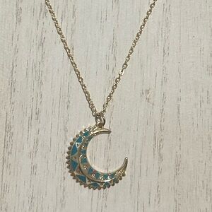 Teal Moon Necklace